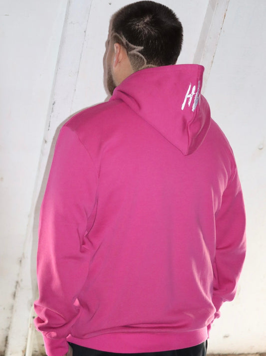 Pink embroidery hoodie