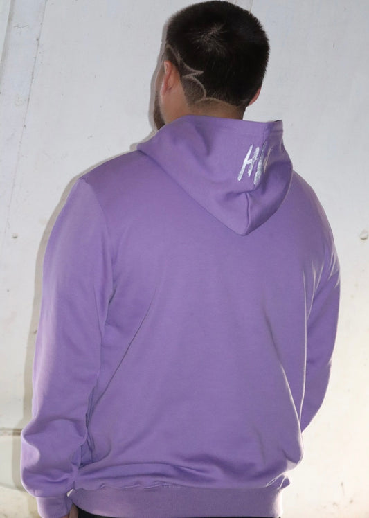Lavender embroidery hoodie
